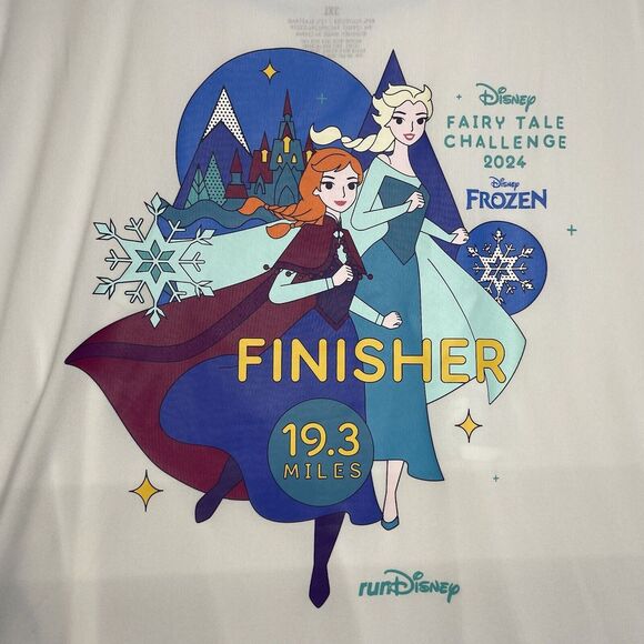 NEW Disney Shirt Women's 3XL White Run Disney Frozen Elsa Anna Fairy Running '24 - Picture 10 of 10